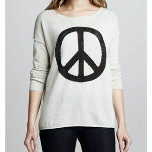 Autumn Cashmere Sweater Size Small Peace Sign